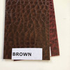 BROWN - Glossy Faux Snake Skin Upholstery Vinyl Fabric | CROCCO | BTY |