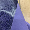 VIOLET - Glossy Faux Snake Skin Upholstery Vinyl Fabric | CROCCO | BTY |