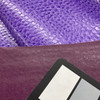 PURPLE - Glossy Faux Snake Skin Upholstery Vinyl Fabric | CROCCO | BTY |
