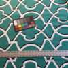 Shadowed Lattice Ocean Green / White | Premier Prints | Home Decor Fabric | 54 W