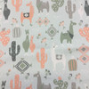 Mojave Llamas in Blue, Green, Coral | Premier Prints | Home Decor Fabric | 54 W