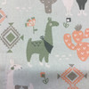 Mojave Llamas in Blue, Green, Coral | Premier Prints | Home Decor Fabric | 54 W