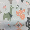Mojave Llamas in Blue, Green, Coral | Premier Prints | Home Decor Fabric | 54 W