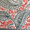 Large Scale Paisley Red / Gray | Premier Prints Outdoor Upholstery Fabric | 54 W