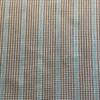 Black / Gray Houndstooth with Blue Stripes | Upholstery / Slipcover Fabric | 54W