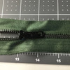 9 Inch Non Separating Military Green Pocket Zipper.   Metal Chain Zipper Style.