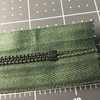9 Inch Non Separating Military Green Pocket Zipper.   Metal Chain Zipper Style.