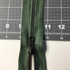 9 Inch Non Separating Military Green Pocket Zipper.   Metal Chain Zipper Style.