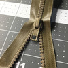 28.5 Inch Tan Separating Jacket Zipper | HEAVY DUTY Molded Plastic Chain Zipper