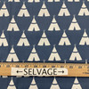 Tee Pee in Blue / White | Children's Home Decor Fabric | Premier Prints | 45 W