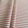 Red / Tan Ticking Striped Fabric | Slipcovers / Drapery | 54 Wide | By the Yard