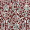 Scrollwork Damask | Home Decor Fabric | Red / Gray | Lacefield | 54 Wide | BTY