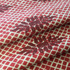 Diamonds with Motifs | Home Decor Fabric | Dark Red / Taupe | Linen-like | 54W