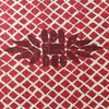 Diamonds with Motifs | Home Decor Fabric | Dark Red / Taupe | Linen-like | 54W