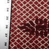 Diamonds with Motifs | Home Decor Fabric | Dark Red / Taupe | Linen-like | 54W