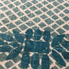 Diamonds with Motifs | Home Decor Fabric | Teal Green / Taupe | Linen-like | 54W