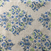 Textured Floral Diamonds | Home Decor Fabric | Taupe / Blue | 54 Wide | BTY
