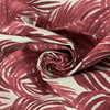 Red Leaves on Tan Linen | Home Decor Fabric | Lacefield | 54 Wide | By the Yard