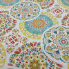 Modern Medallions | Home Decor Fabric | Orange / Yellow / Blue | 45 Wide | BTY