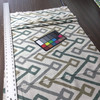 Diamond Zig Zag | Taupe / Gray / Green | Drapery Fabric | Robert Allen | 54 W