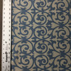 Scrollwork Vine | Home Decor Fabric | Blue / Natural | 54 Wide | By the Yard