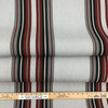 4798-0000 | Burgundy Black White Striped  Sunbrella | 46 Inch | Marine And Awning Fabric