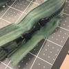 49.3" Metal Zipper - 3 pulls | Sage Green | Military
