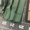 50.8" Metal Zipper - 3 pulls | Sage Green | Military Repair | Duffel Bag