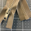 32" Separating Zipper | Tan | Molded Plastic | YKK Brand | Jackets