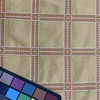 Yellow with Checked Grid | Red / Orange | Upholstery / Slipcover Fabric | 54 W