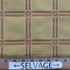 Yellow with Checked Grid | Red / Orange | Upholstery / Slipcover Fabric | 54 W