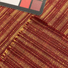 Red and Gold Varigated Stripe Upholstery Fabric / Common Upholstery Blend / Medium Weight Upholstery. Home Decor / Sold by the Yard / 54 Inch Wide