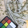sage green abstract dotted chiffon fabric