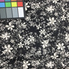 black and white floral print mesh fabric