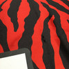 red black zebra print poly satin fabric