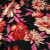 black pink red floral knit jersey fabric