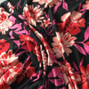 black pink red floral knit jersey fabric