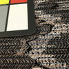 Abstract Black Grey Silver Lace Knit Fabric | Lightweight Polyester | Apparel Dresses Pants Skirts Drapery