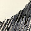 Abstract Black Grey Silver Lace Knit Fabric | Lightweight Polyester | Apparel Dresses Pants Skirts Drapery