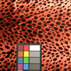 pink red cheetah print velour stretch fabric