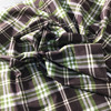 brown and green plaid fabric
