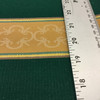 1.8 Yard Piece of Vintage Striped Sunbrella | Green / Yellow | Outdoor Awning / Upholstery | 46" Wide