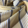 Horizontal Stripes in Yellow, White, Brown | P/Kaufmann | Home Decor Fabric | Light Upholstery / Drapery | 54" Wide | By the Yard