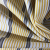 Horizontal Stripes in Yellow, White, Brown | P/Kaufmann | Home Decor Fabric | Light Upholstery / Drapery | 54" Wide | By the Yard