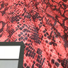 Red/Pink Snake Print Polyester  Fabric Bottom Weight | Apparel | Bags | Crafts | Costumes | By The Yard |58 inch wide