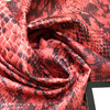 Red/Pink Snake Print Polyester  Fabric Bottom Weight | Apparel | Bags | Crafts | Costumes | By The Yard |58 inch wide