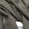 Steel Gray Solid Sheer Polyester Chiffon Fabric / Clothing and Apparel / Sold by the Yard / 60 inch wide