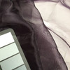 Dark Plum Purple Crystal Organza Sheer Fabric / Sheer Solid Polyestet / Clothing and Apparel  / Sold by the Yard / 60 inch Wide