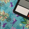 Fairies and Butterflies Floral in Turquoise Home Dec Fabric | Drapery | Furniture | Cushions | By The Yard | 54 inch Wide