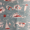 Tropical Sailboats Lt Blue / Red | Home Decor Fabric | Premier Prints | Nautical | 54 Wide | By the Yard